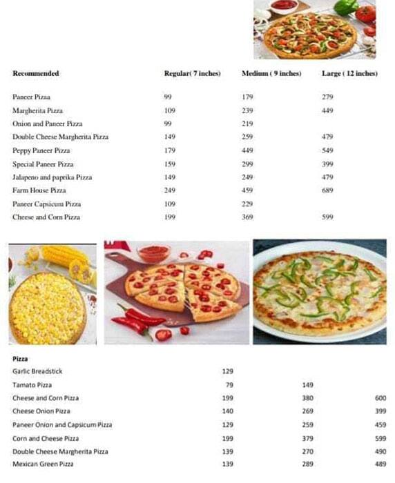 Menu of Pizza’81, Indirapuram, Ghaziabad