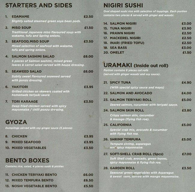 Noshi Menu, Menu for Noshi, Hammersmith, London Zomato UK