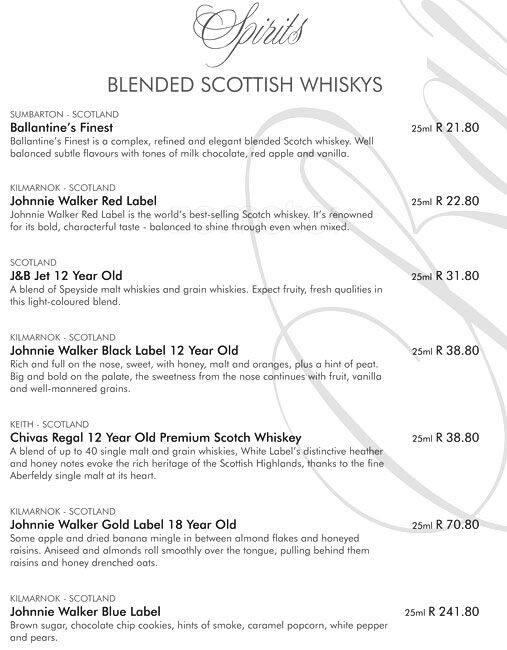 Menu at The Raj, Midrand, Crowthorne Shopping Centre