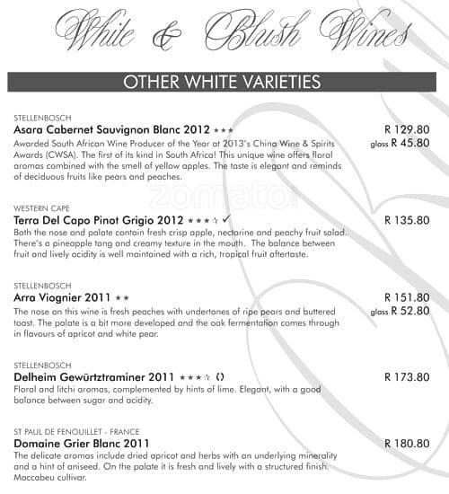 Menu at The Raj, Midrand, Crowthorne Shopping Centre