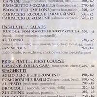 Ristorante San Nicola Menu Menu For Ristorante San Nicola Stare Mesto Praha 1