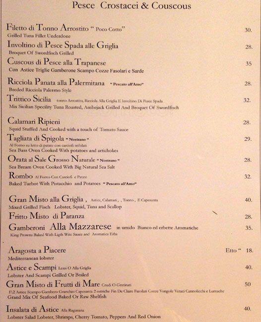Menu di 13 Giugno - Goldoni 