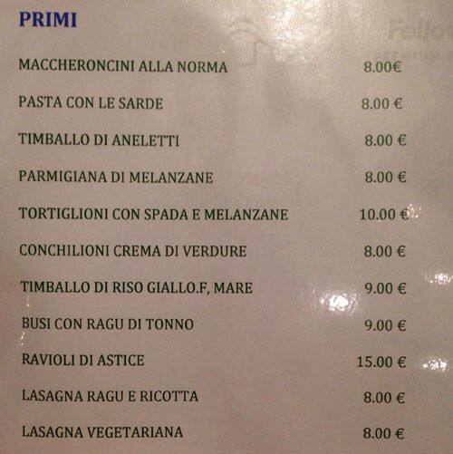 Menu di 13 Giugno - Goldoni 
