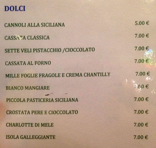 Menu di 13 Giugno - Goldoni 