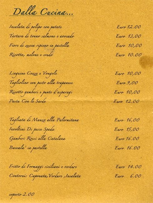Menu di 13 Giugno - Goldoni 