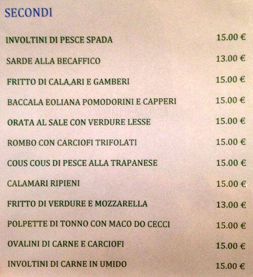 Menu di 13 Giugno - Goldoni 