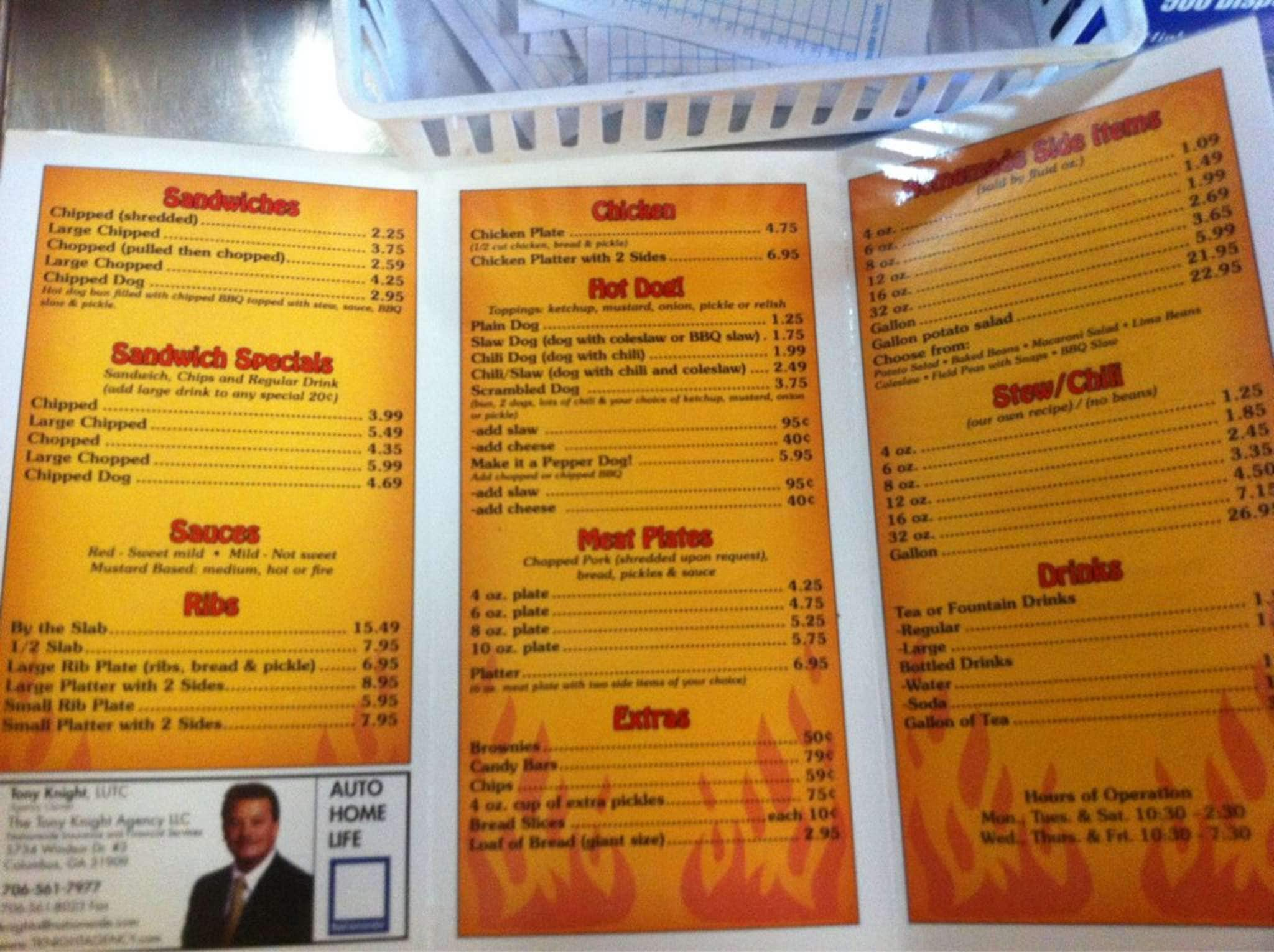 Pepper's Barbeque & Catering Menu Urbanspoon/Zomato