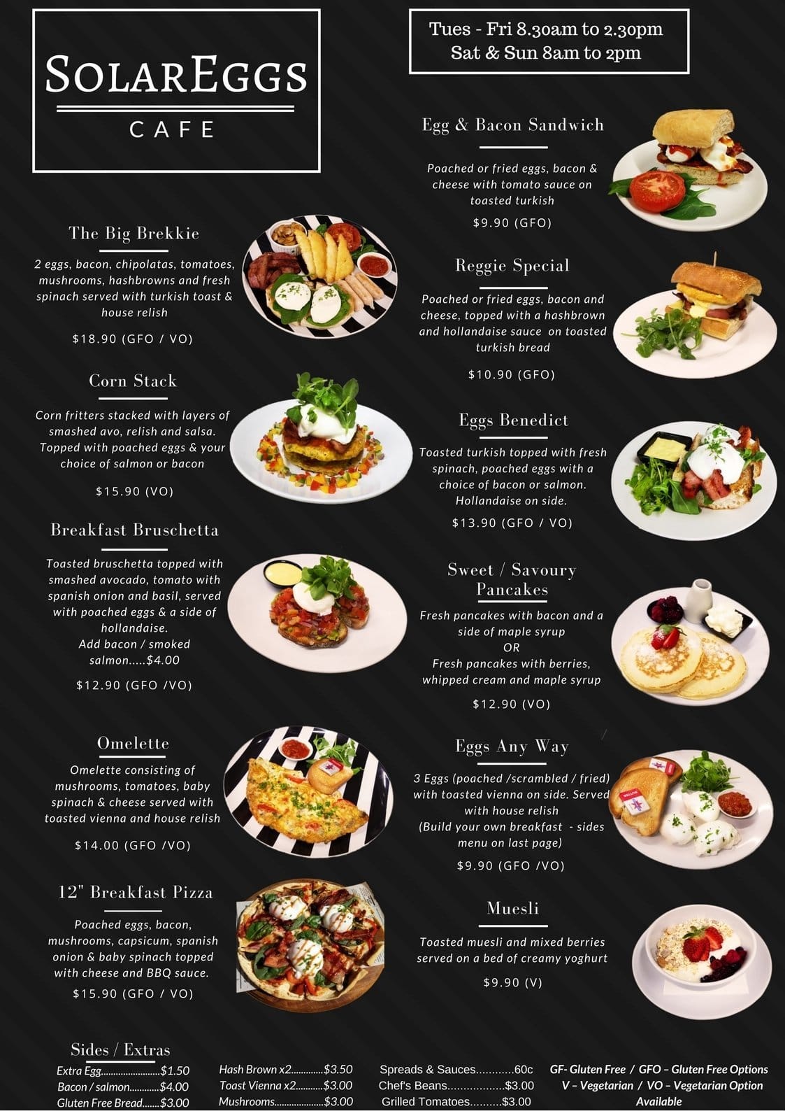 Gourmet Breakfast Cafe Menu, Menu for Gourmet Breakfast Cafe, North ...