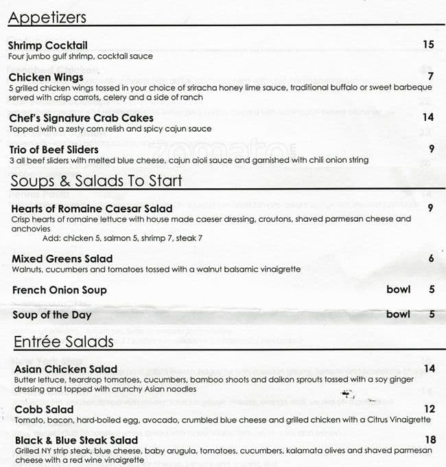 M Avenue Restaurant and Lounge Menu Urbanspoon/Zomato