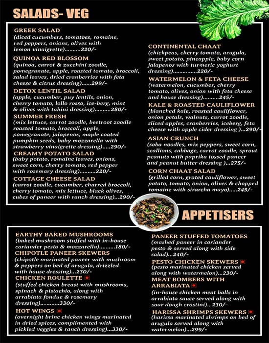 Menu at Vinz Cafe & Bistro, Thane