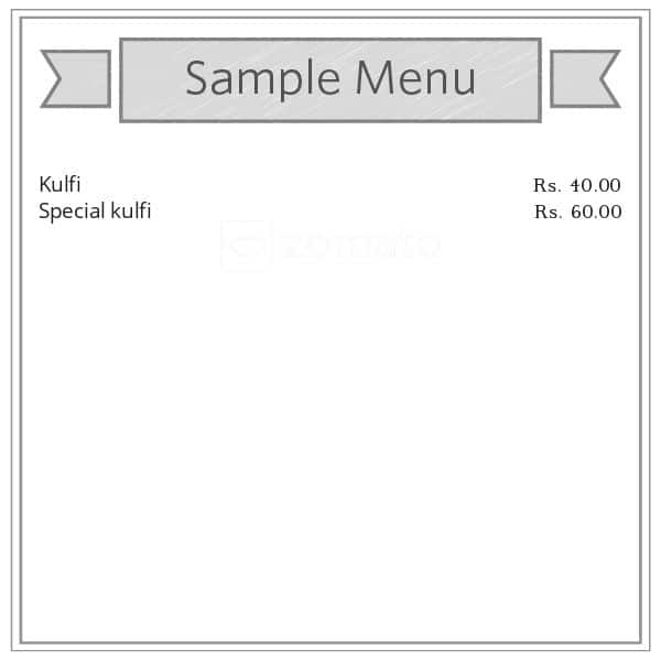 Pondy Ice Cream Center menu