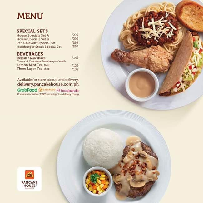 Menu at Pancake House Makati Medical Center restaurant, Makati