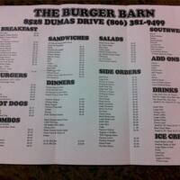 Burger Barn Menu Menu For Burger Barn Amarillo Amarillo