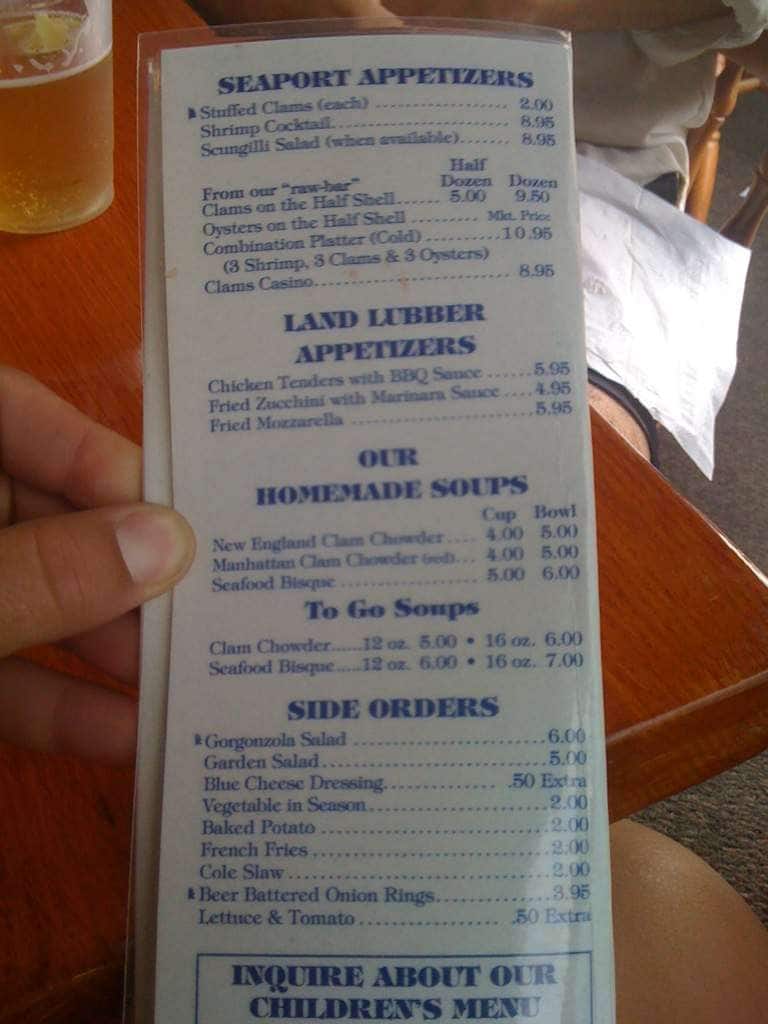 Sono Seaport Seafood Incorporated Menu Urbanspoon/Zomato