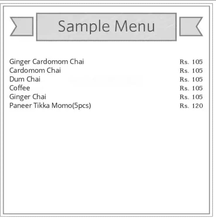 Menu of Chaicup, Anna Nagar West, Chennai