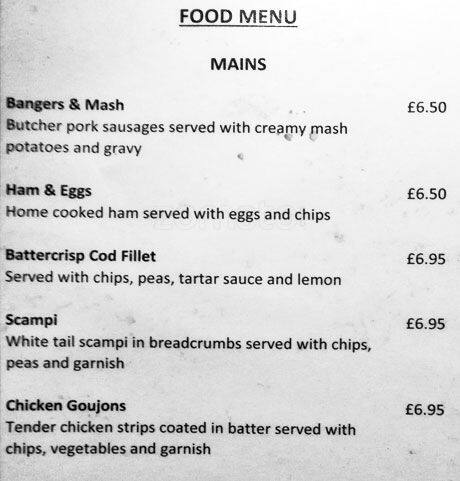 The Hatchet menu