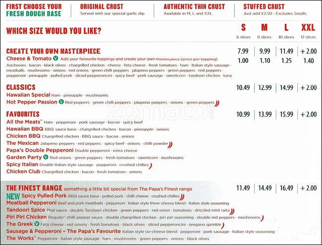 Papa John's Menu, Menu for Papa John's, Dennistoun, Glasgow - Zomato UK