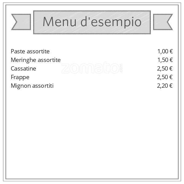 Menu di Pasticceria Gori 