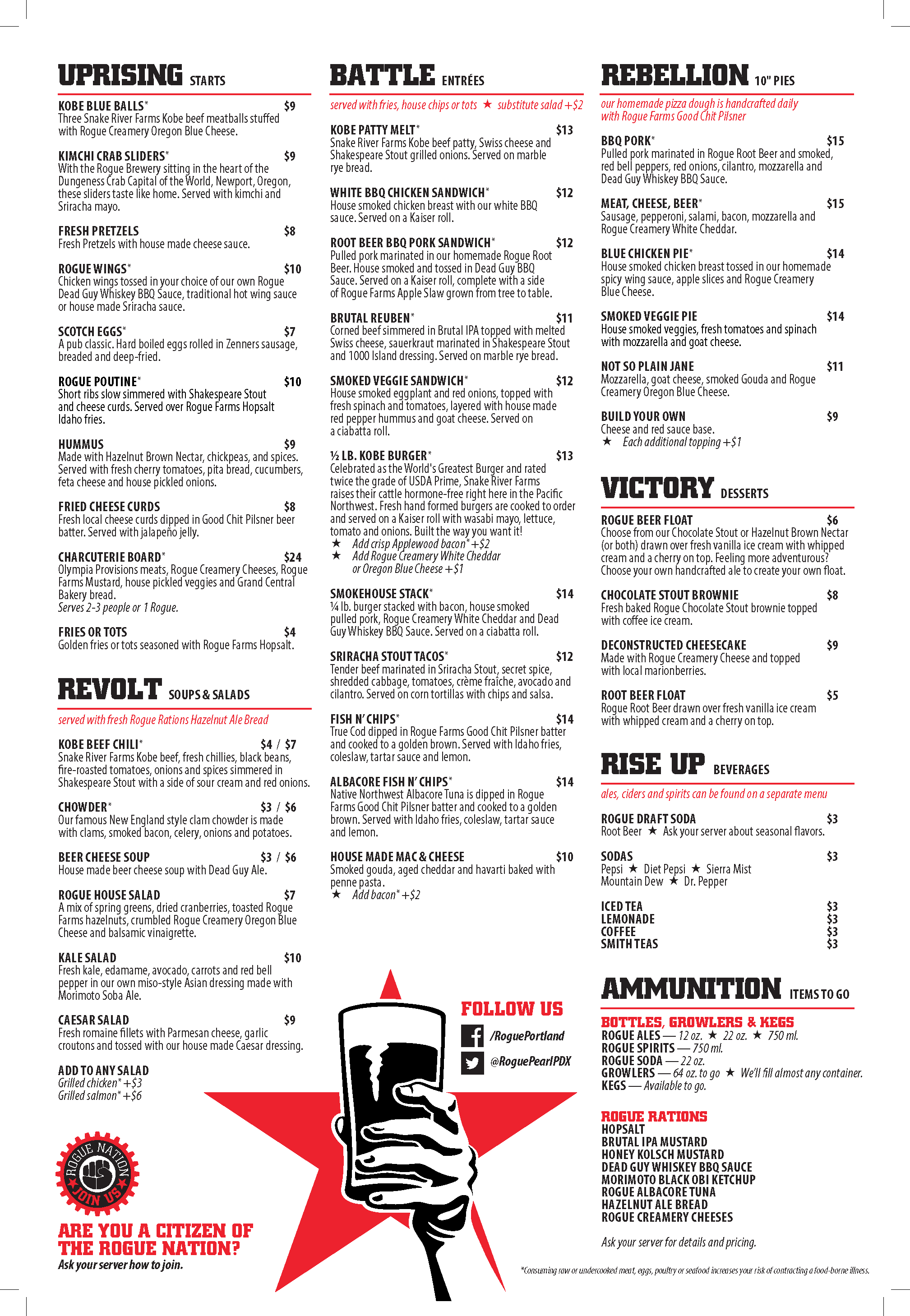 Rogue Distillery & Public House Menu - Urbanspoon/Zomato