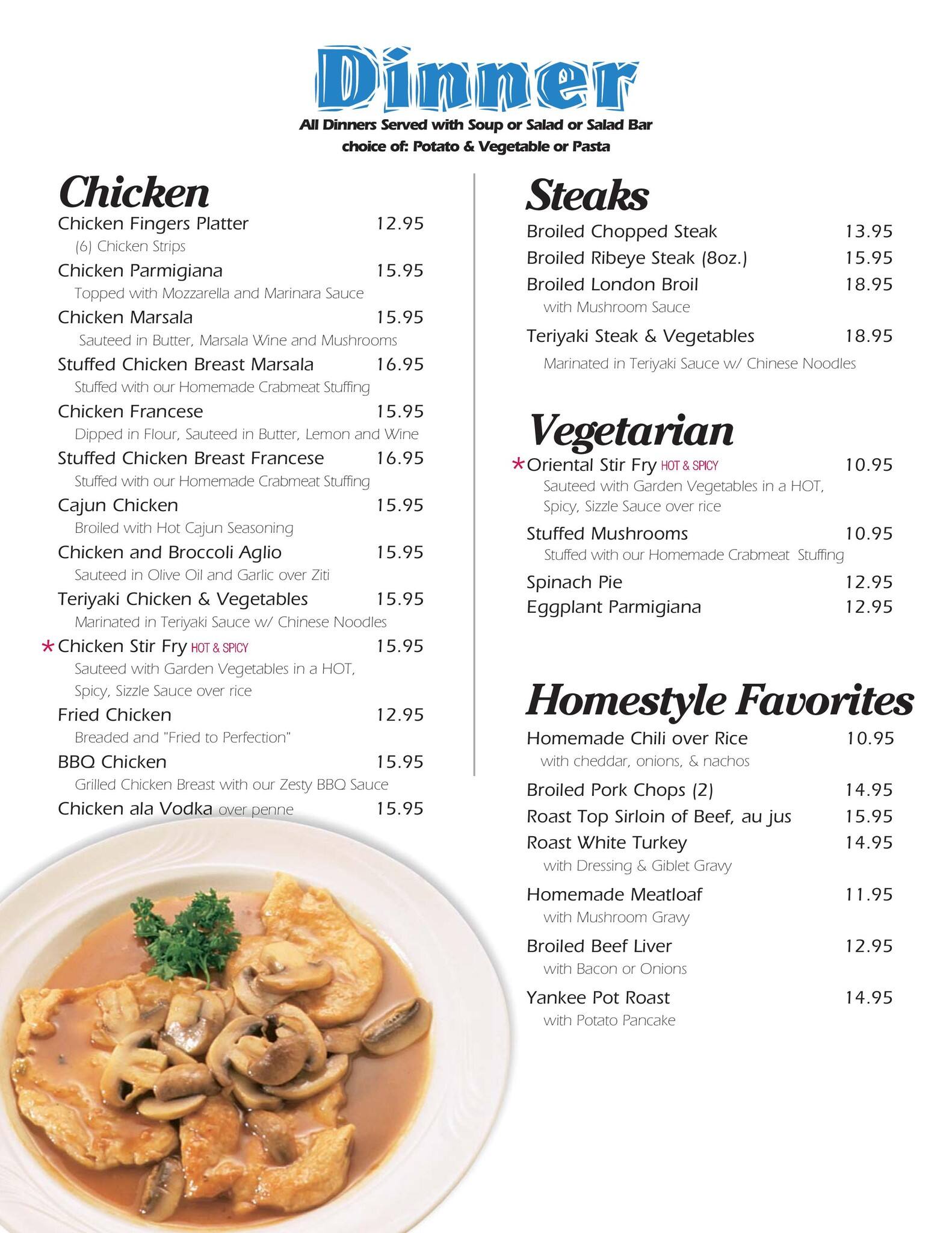 Menu at Neptune Diner restaurant, Newburgh