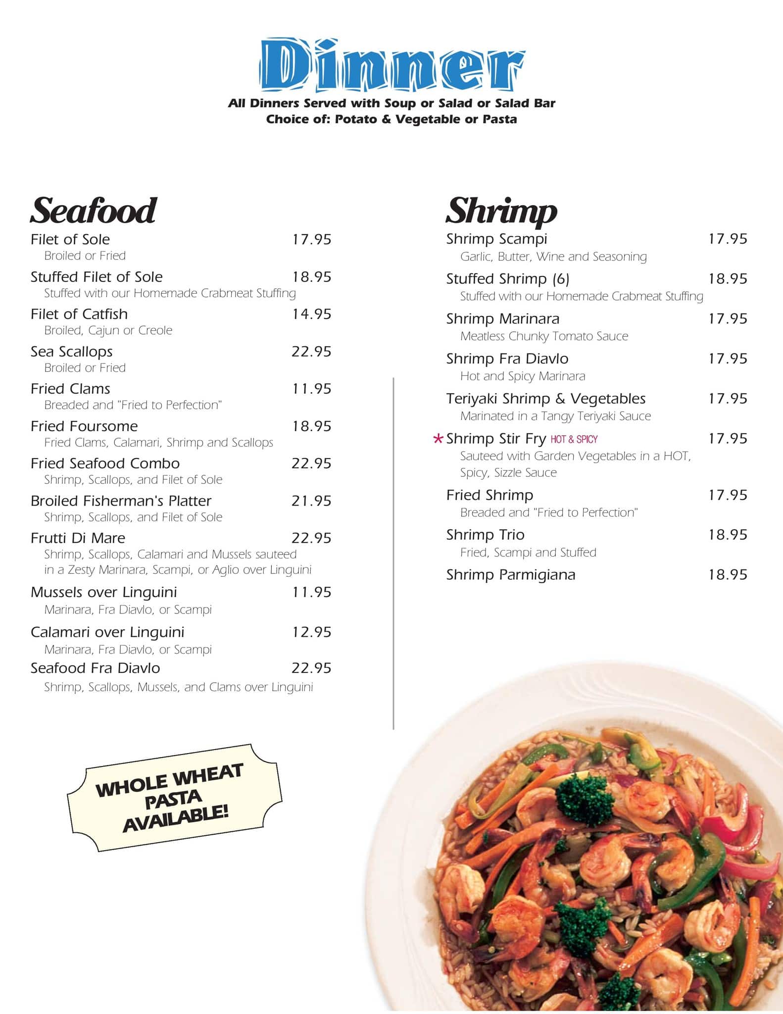 Menu at Neptune Diner restaurant, Newburgh