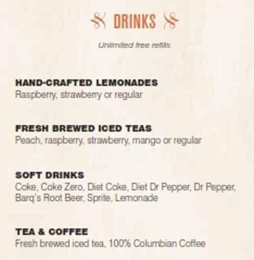 cheddars drink menu prices