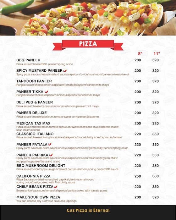 Den's Pizza Menu, Menu for Den's Pizza, Piplod, Surat Zomato