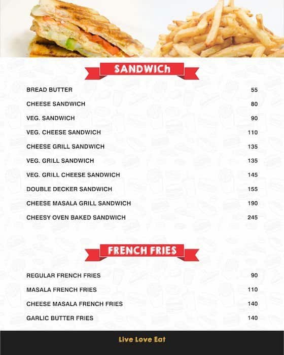 Menu at Den's Pizza Piplod, Surat