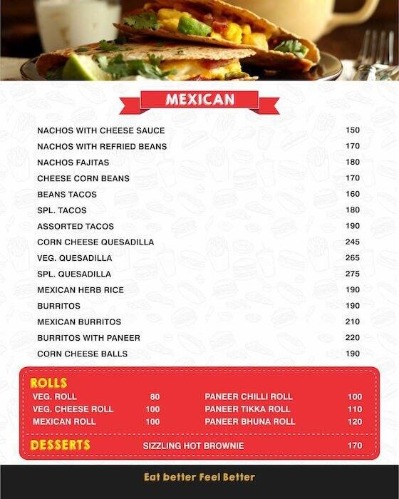 Menu at Den's Pizza Piplod, Surat