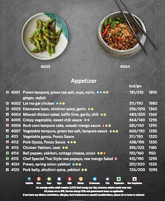 Oriental grill menu discount