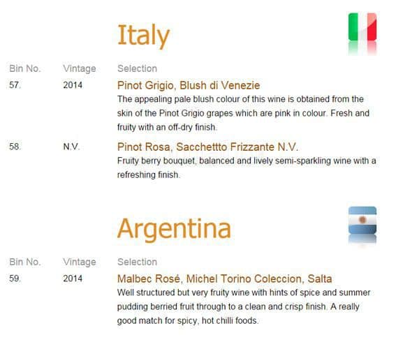 Rodizio Rico menu