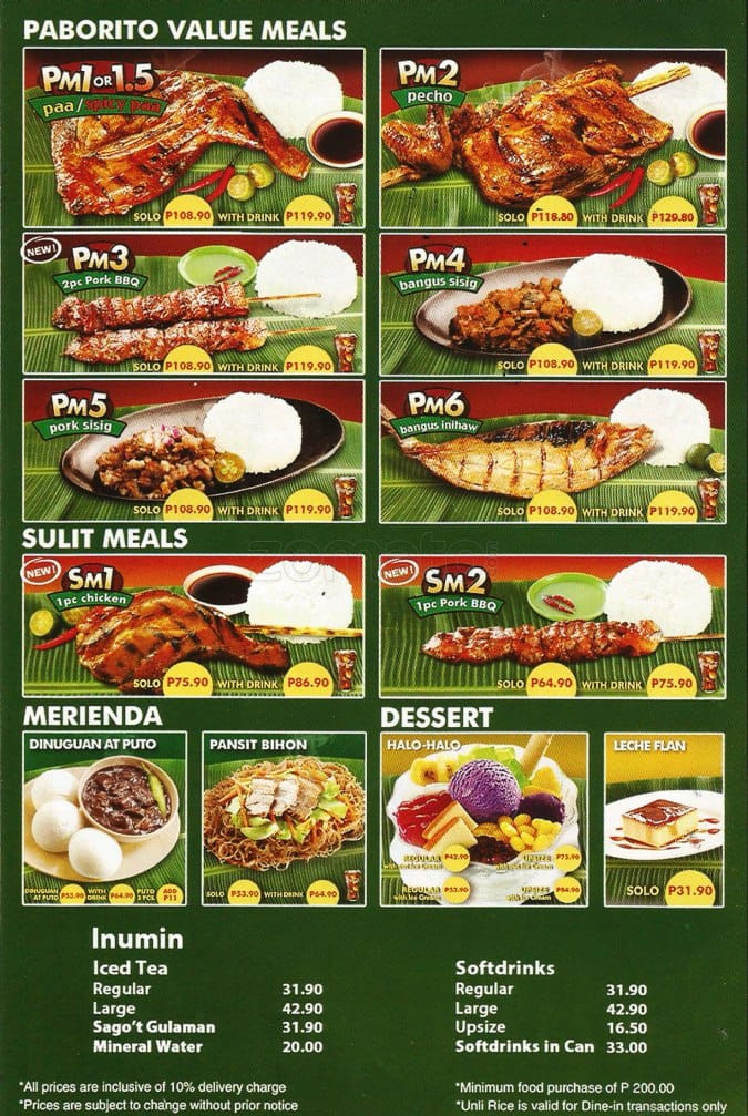 Mang Inasal Menu, Menu for Mang Inasal, BelAir, Makati City Zomato