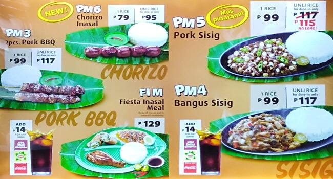 mang inasal pmenu prices