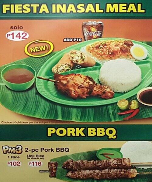 Mang Inasal Java Rice Menu Menu at Mang Inasal restaurant, Manila, Pedro Gil St