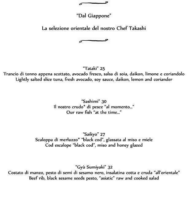 Menu di Gastronomico 