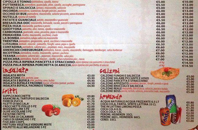 Menu di Gli Appizzati 