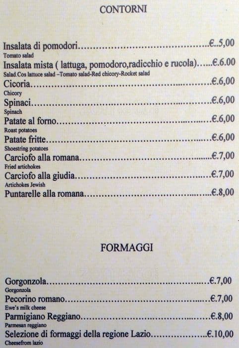 Ristorante Pizzeria Le Volte Speisekarte