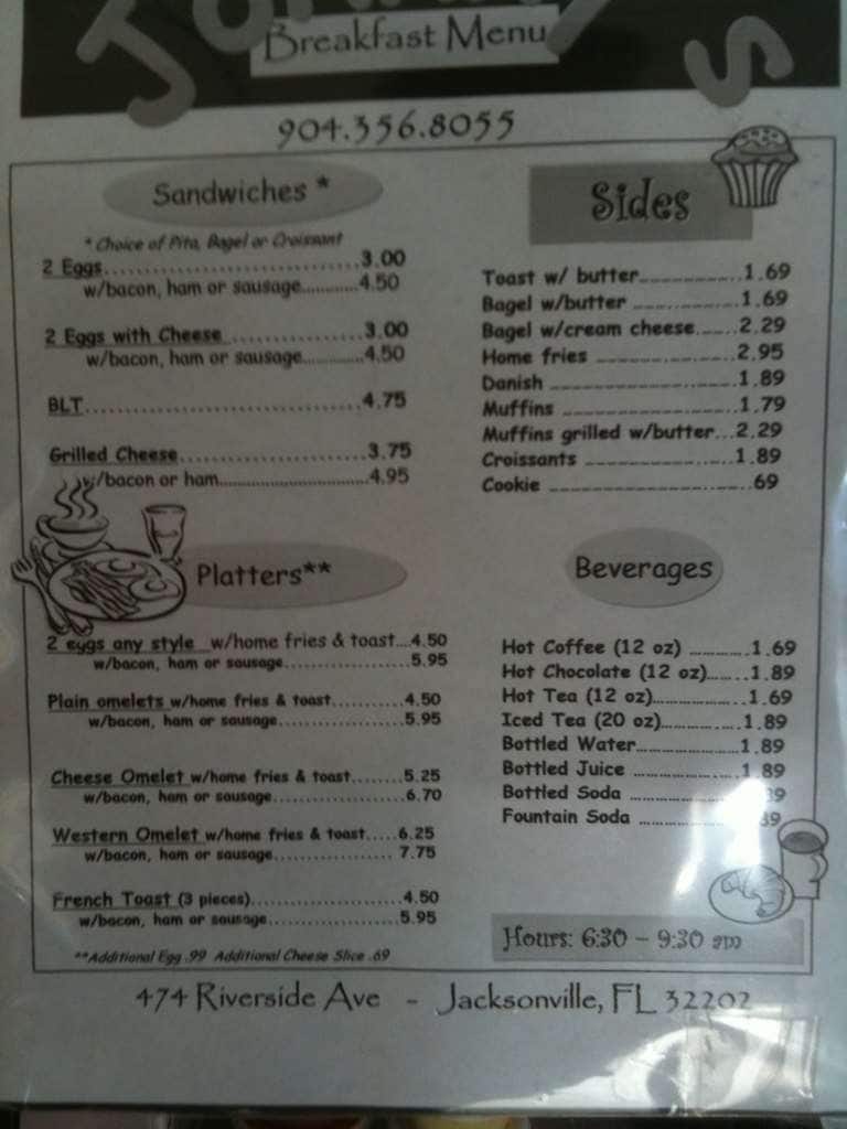 Johnny's Deli & Grille Menu Urbanspoon/Zomato