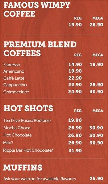 Wimpy menu