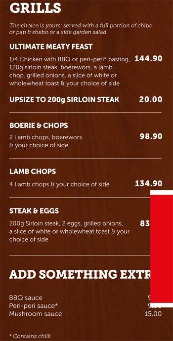 Wimpy menu