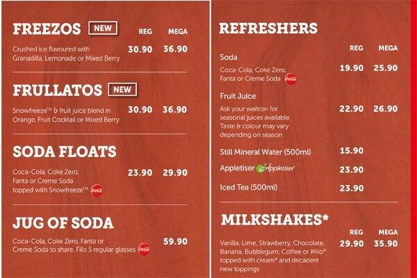 Wimpy menu