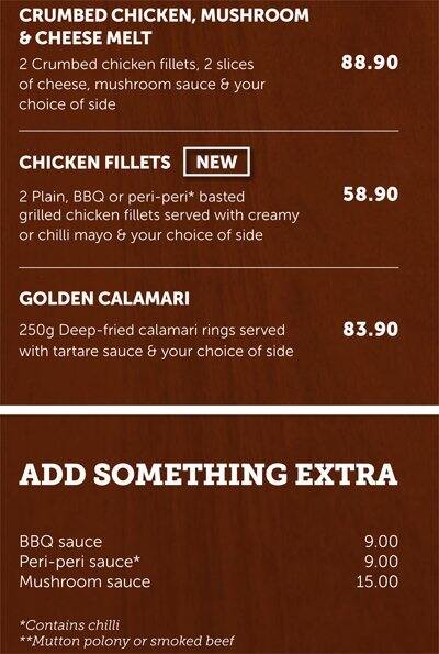 Wimpy menu