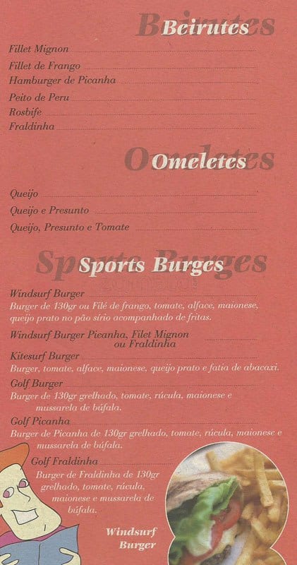 Família Burger cardápio