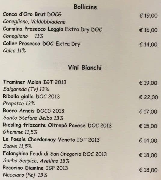 Menu di Il Maglio 