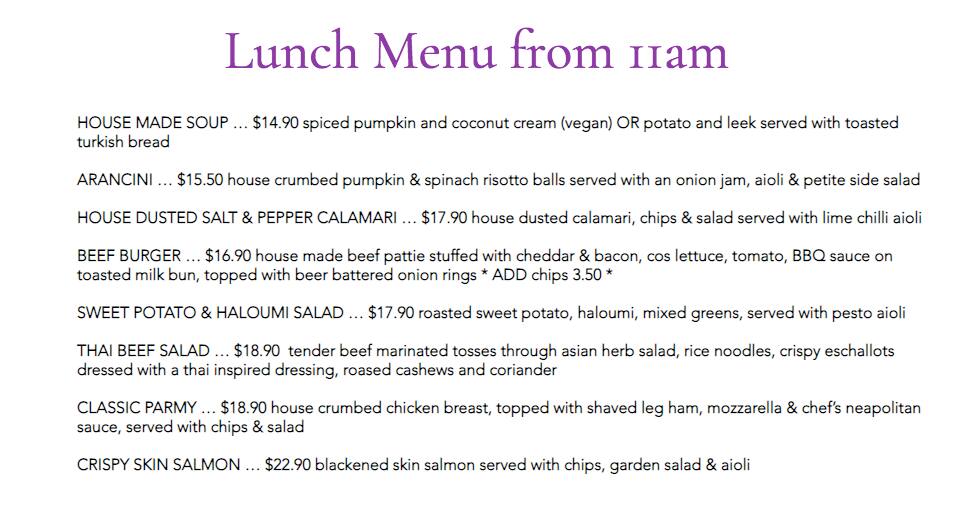 Menu at Ramekins Cafe, Carseldine