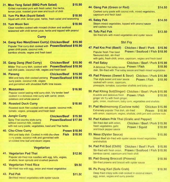 Menu at Kingsley Kitchen Cafe, Kingsley
