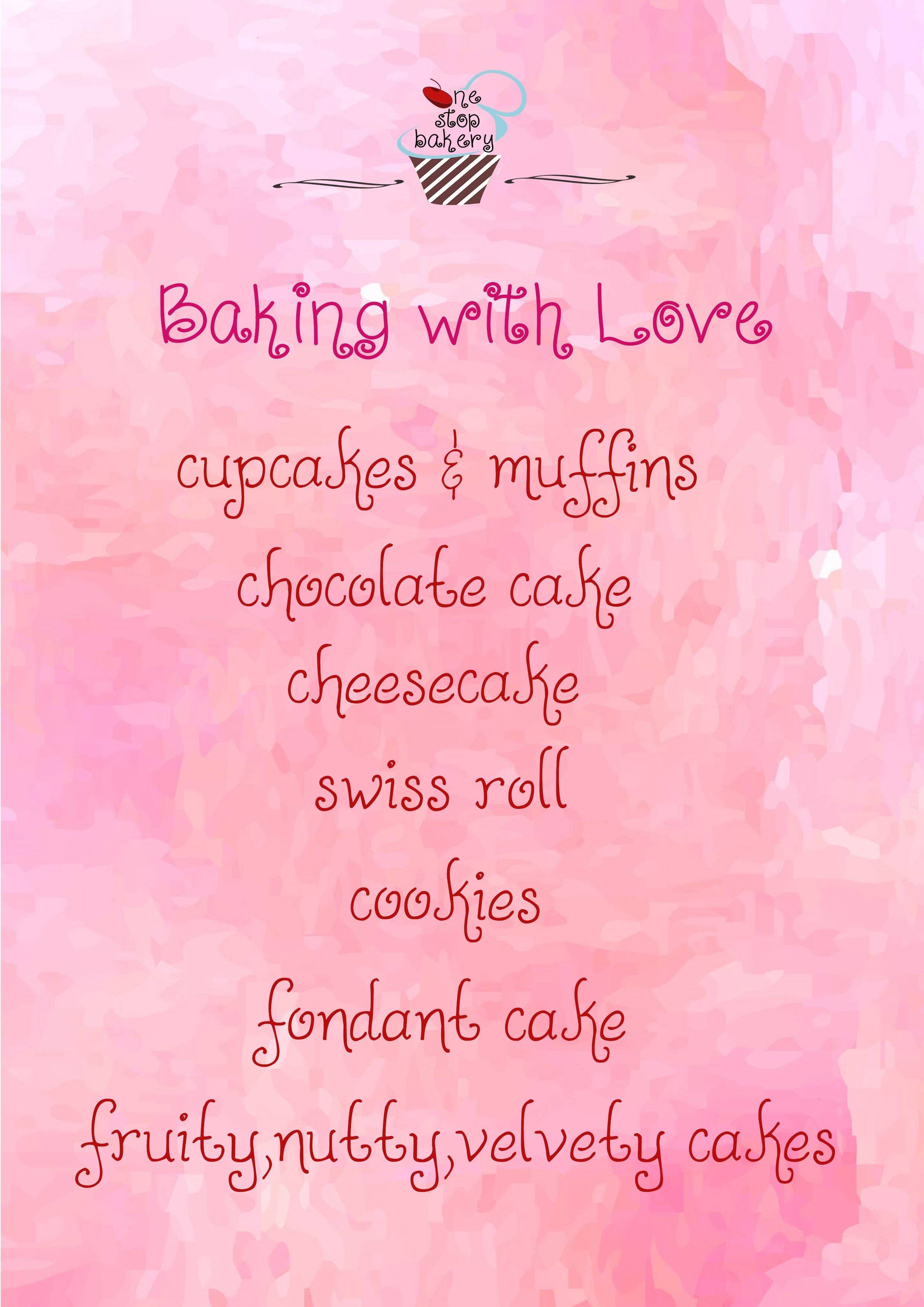 One Stop Bakery Menu, Menu for One Stop Bakery, Shyam Bazar, Kolkata