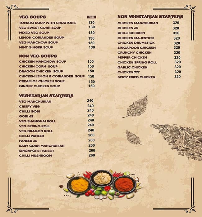 Menu of Suswagath Restaurant, Kukatpally, Hyderabad