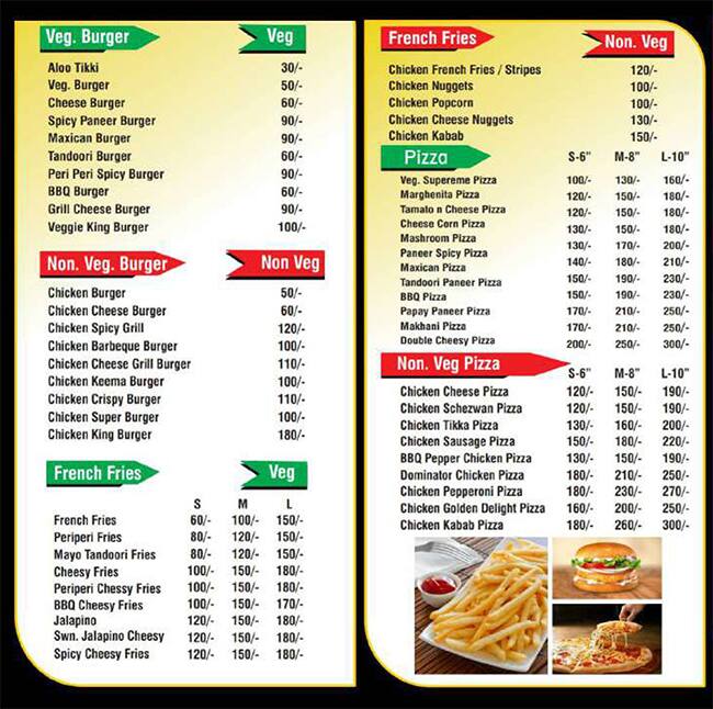 Menu of Grill Heaven, Vasai, Mumbai