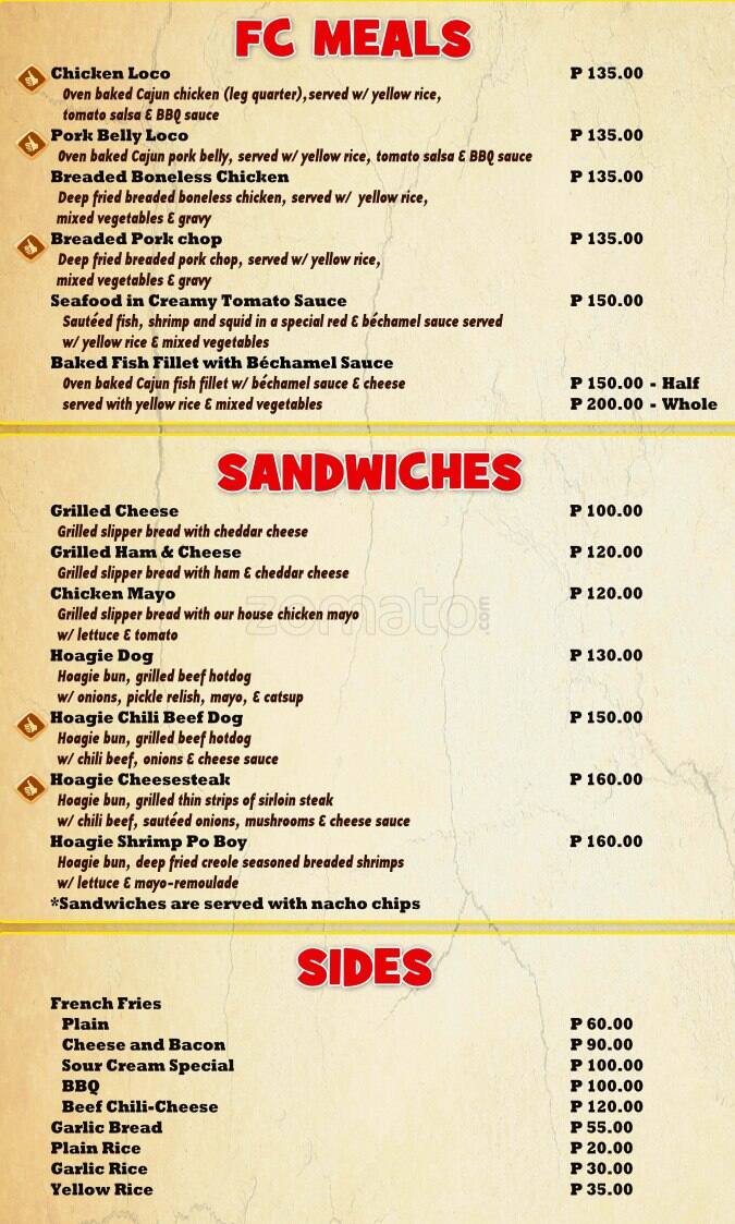 Menu at Flatbread Central pizzeria, Makati, A. Venue
